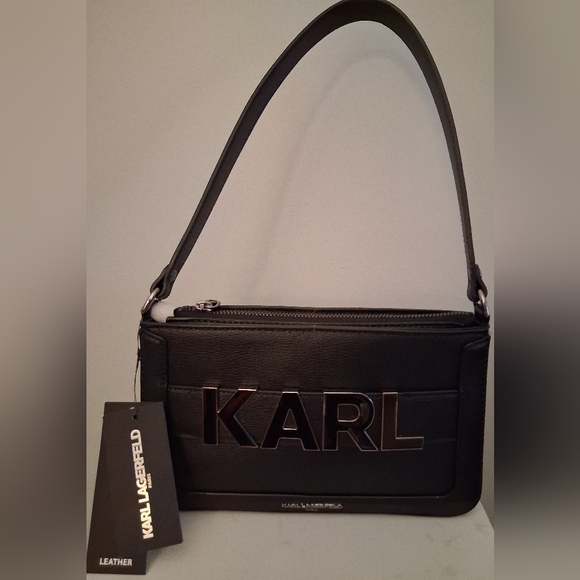 Karl Lagerfeld Black Shoulder Bag - Picture 1 of 14